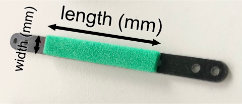 Measuring brake pad size